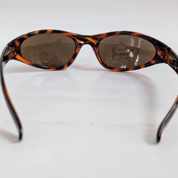 NWT Vintage 90's PC Rectangle Sport Wrap Sunglasses (S. Tortoise) - Picture 4 of 5